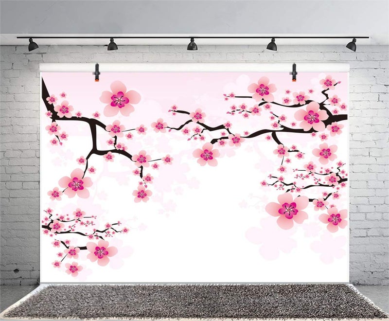 Leyiyi Romantic Cherry Blossoms Backdrop 7x5ft Photography Background Valentine's Day Decoration Soft Pink Love Theme Wedding Party Kids Girls Boys Adults Love Photo Booth Video Props - Image 3